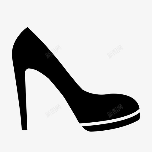 高跟鞋时尚鞋类图标svg_新图网 https://ixintu.com 女性时尚固体 时尚 鞋类 高跟鞋