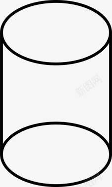 圆柱体几何体形状图标图标