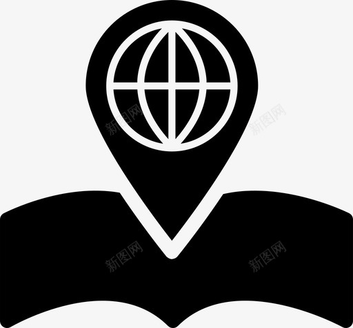 地图目的地计划图标svg_新图网 https://ixintu.com 世界 地图 夏季旅行字形 旅行 目的地 计划