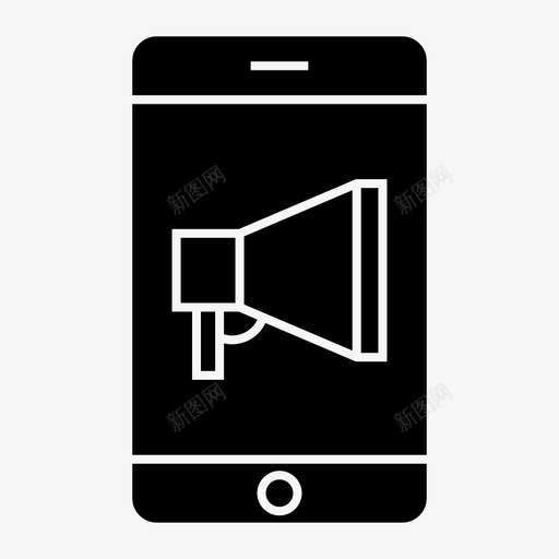 智能手机广告商务图标svg_新图网 https://ixintu.com 商务 广告 智能手机 移动 营销