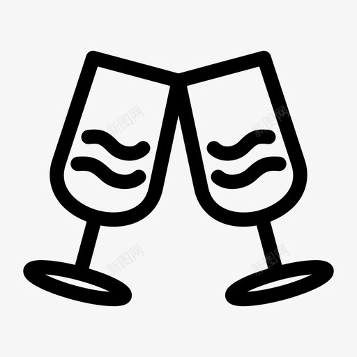 酒具酒精饮料庆祝活动图标svg_新图网 https://ixintu.com 庆祝活动 派对 玻璃杯 酒具 酒精饮料 饮料