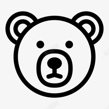 熊动物野营图标图标