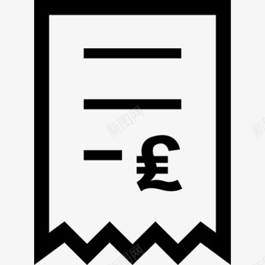 英镑帐单单据发票图标图标