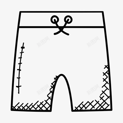 拳击短裤体育涂鸦图标svg_新图网 https://ixintu.com 体育涂鸦图标 拳击短裤