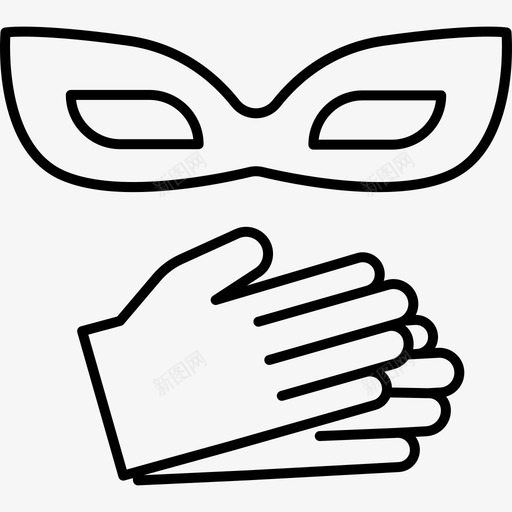 面具和手套技术表演必须继续图标svg_新图网 https://ixintu.com 技术 表演必须继续 面具和手套