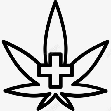 大麻工业大麻药用大麻图标图标