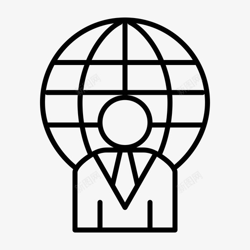 全球服务开发人员管理人员图标svg_新图网 https://ixintu.com 企业精简 全球服务 开发人员 用户 管理人员