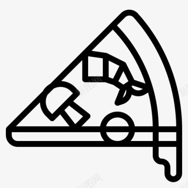 块烘焙披萨图标图标