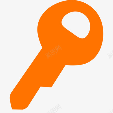 橙色钥匙图标