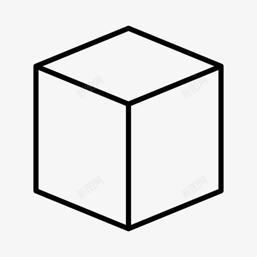 立方盒立方形状图标svg_新图网 https://ixintu.com 盒 立方 立方形状
