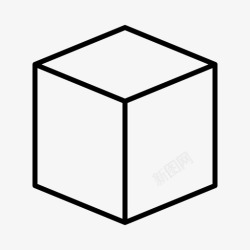 立方盒立方盒立方形状图标高清图片