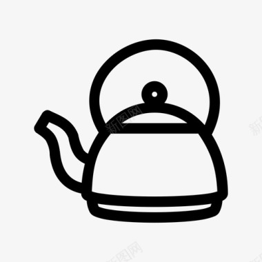 茶壶锅炉注射器图标图标