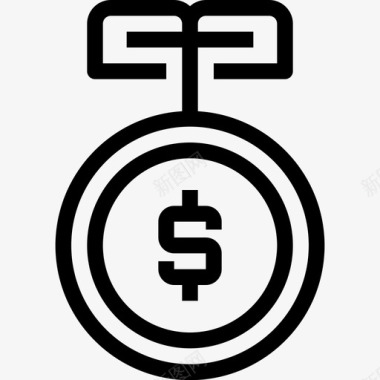 投资银行硬币图标图标