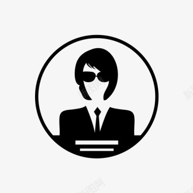 女商人头像导演图标图标