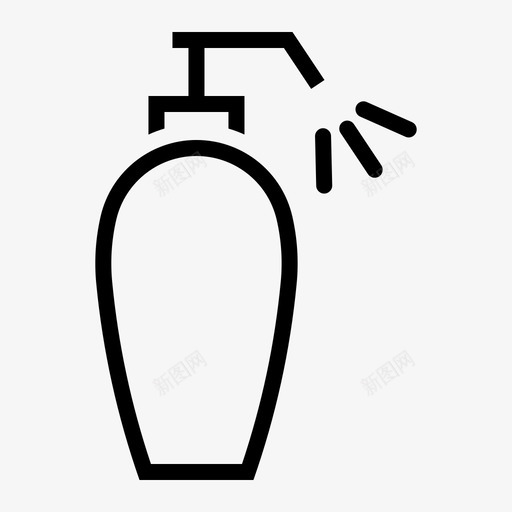 洗发水美容化妆品图标svg_新图网 https://ixintu.com 产品 分配器 化妆品 洗发水 美容 超市