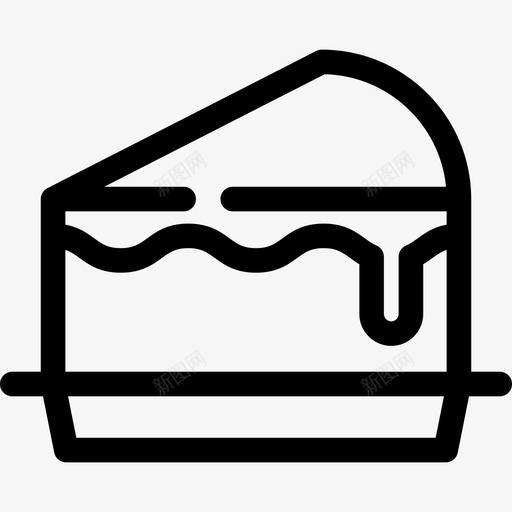盘子里的蛋糕糖果直线型图标svg_新图网 https://ixintu.com 盘子里的蛋糕 直线型 糖果