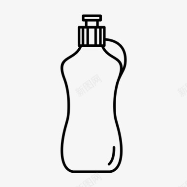 运动水瓶健身瓶跑步瓶图标图标