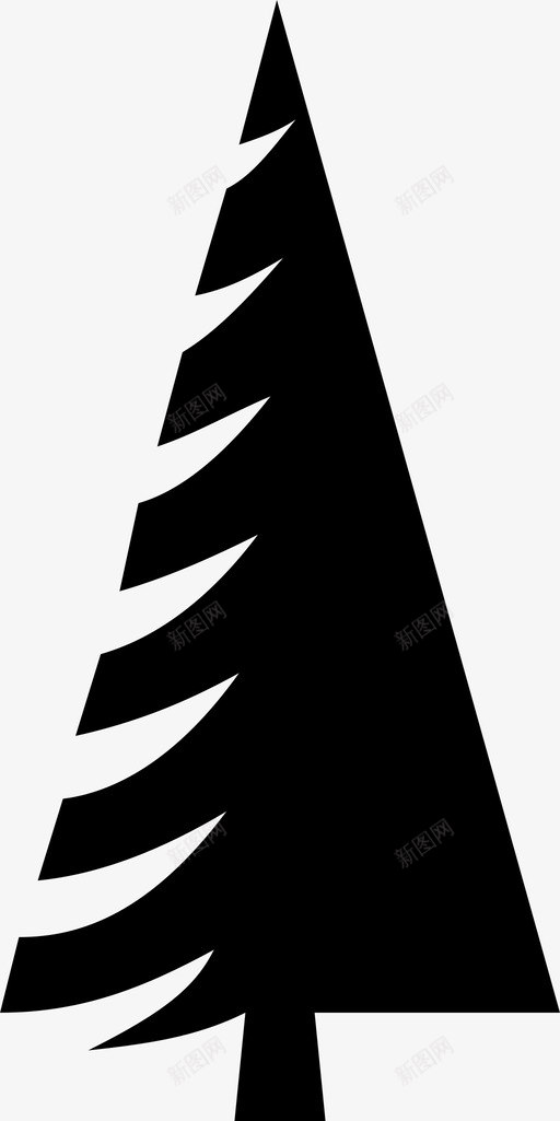 松树圣诞树冷杉图标svg_新图网 https://ixintu.com 冷杉 圣诞树 松树 植物