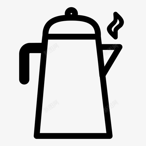 水壶咖啡壶热的图标svg_新图网 https://ixintu.com 咖啡壶 放松 暂停 水壶 热的 食物