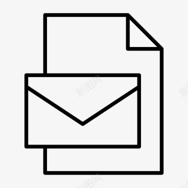 电子邮件附件文档文件图标图标