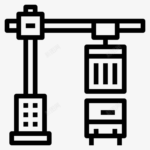 起重机港口运输图标svg_新图网 https://ixintu.com 港口 起重机 运输