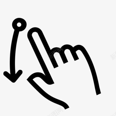 gesture_1f-swipe-down图标