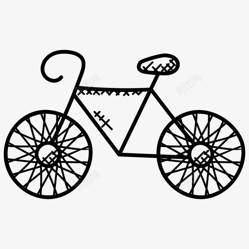 运动自行车自行车自行车比赛图标svg_新图网 https://ixintu.com 体育活动 体育涂鸦图标 自行车 自行车比赛 运动自行车