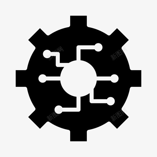 整定系统齿轮科技图标svg_新图网 https://ixintu.com 整定系统 科技 齿轮