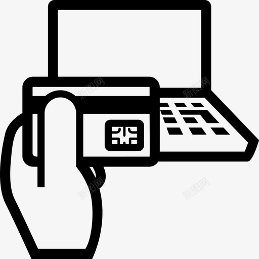 网上购物购物信用卡图标svg_新图网 https://ixintu.com 信用卡 塑料 手 笔记本电脑 网上购物 购物