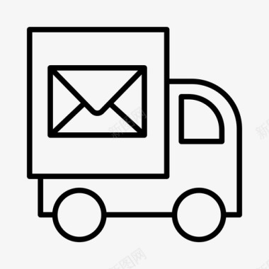 邮递员物流邮件图标图标