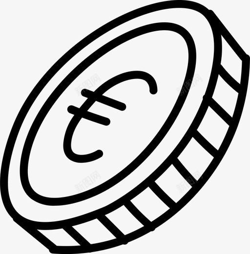 欧元硬币现金货币图标svg_新图网 https://ixintu.com 商业和金融手绘图标 手绘 欧元硬币 现金 货币