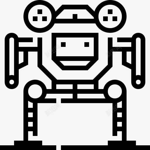 战斗机械军事机器人图标svg_新图网 https://ixintu.com 军事 战斗机械 未来反乌托邦未来线 机器人