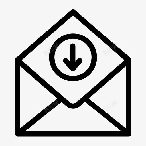 信收件箱邮件图标svg_新图网 https://ixintu.com 下载信 信息 收件箱 联系我们第一卷 邮件