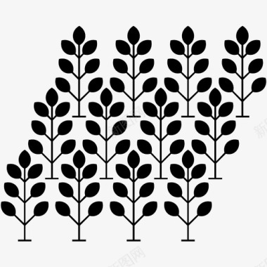 种植氧气树木图标图标