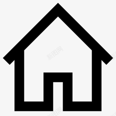 家房子粗线条图标图标