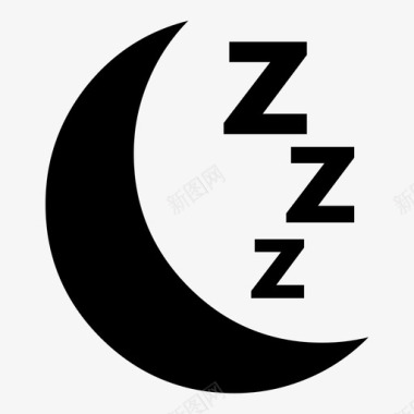睡觉月亮夜晚图标图标