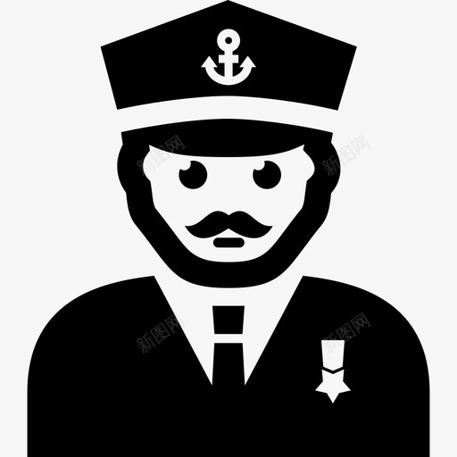 船长指挥员海运图标svg_新图网 https://ixintu.com 指挥员 海运 船长 运输和物流