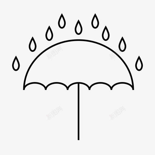 雨季季节性雨伞图标svg_新图网 https://ixintu.com 季节性 季节性天气 潮湿 雨伞 雨季