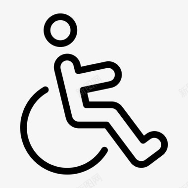 无障碍残疾人医疗保健图标图标