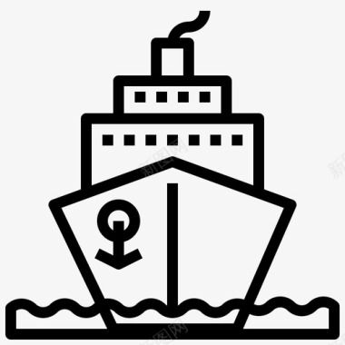 海运邮轮图标图标