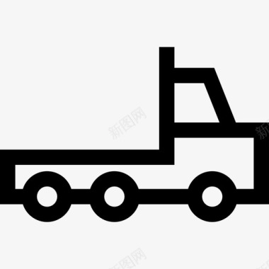 卡车驾驶室卡车运输和物流概述图标图标