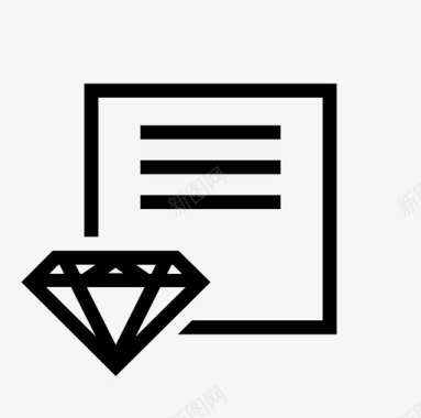 钻石证书角色和组织图标图标