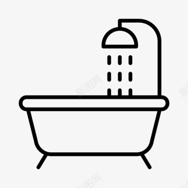 浴室勤杂工水管工图标图标
