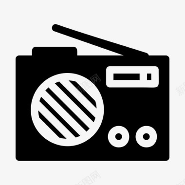收音机天线电台图标图标
