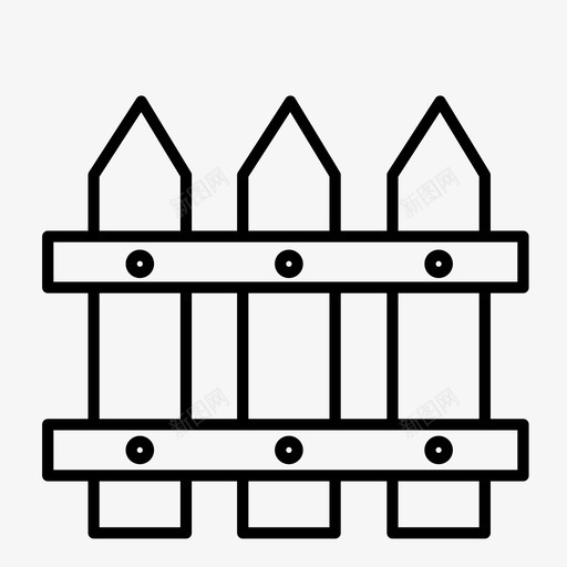 围栏农场栅栏图标svg_新图网 https://ixintu.com 农场 围栏 栅栏 防护