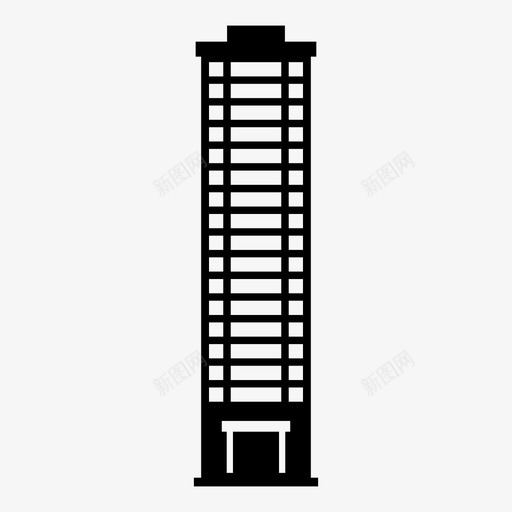 城市办公楼建筑图标svg_新图网 https://ixintu.com 办公楼 城市 建筑