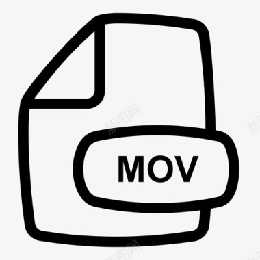 mov文件格式文档扩展名图标图标