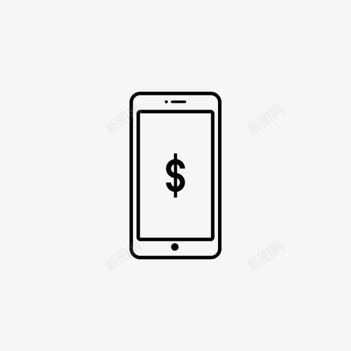 iphone美元货币图标svg_新图网 https://ixintu.com iphone 美元 设备系列 货币