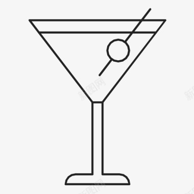 鸡尾酒酒精马提尼图标图标