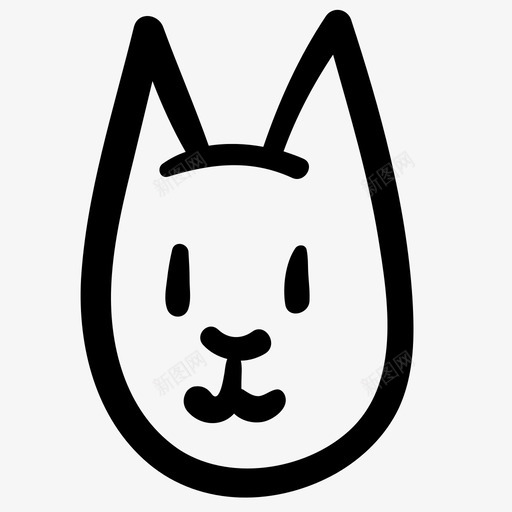 猫动物朋友图标svg_新图网 https://ixintu.com 动物 头像基本轮廓涂鸦 宠物 朋友 猫